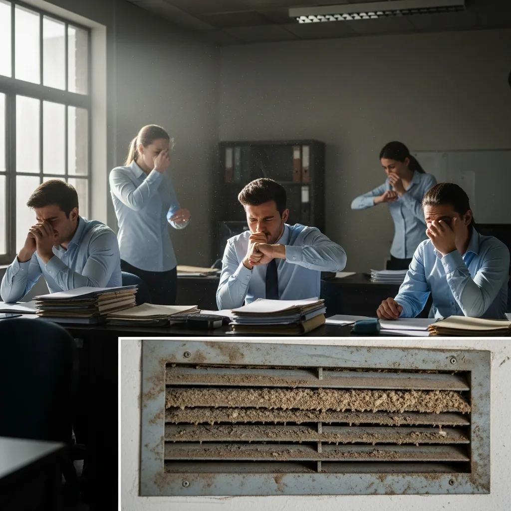 Employees experiencing discomfort due to poor indoor air quality