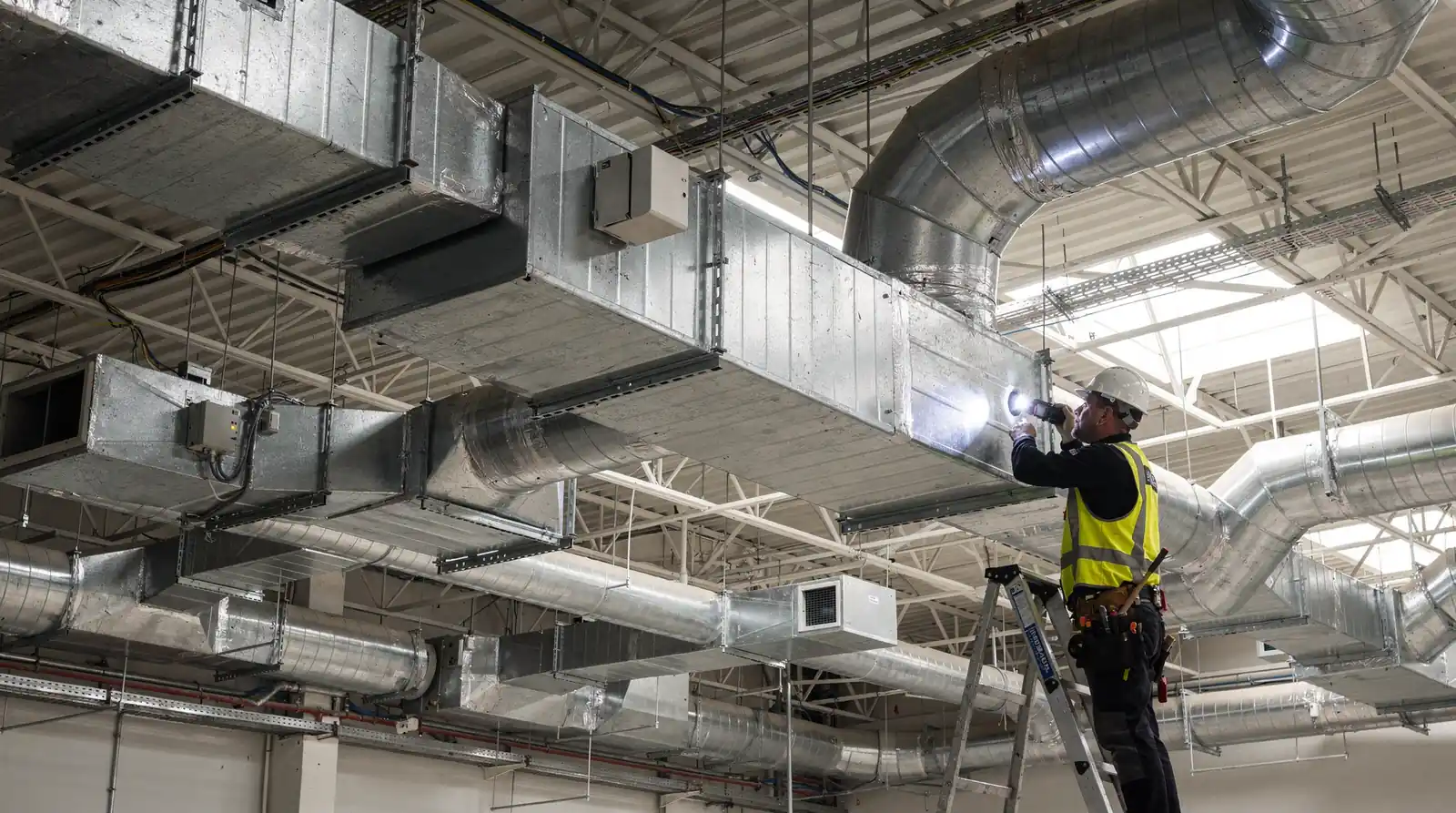 Commercial duct systems carry more air, cover more distance, and connect more equipment than residential